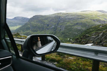 Driving in the car in Norway