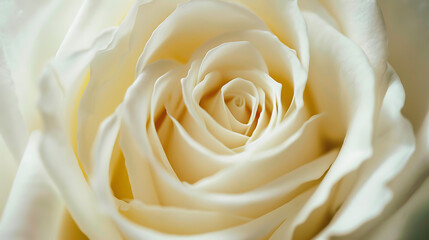 Close up on delicate white rose