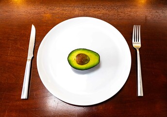 Healthy low carb paleo food, salad, avocado