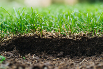 Fototapeta premium Brick landscaping project featuring dual color design and surrounding gardens generative ai