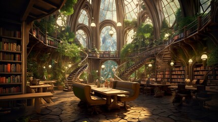A photo of an eco-friendly library.