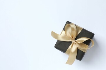 Beautiful gift box on white background