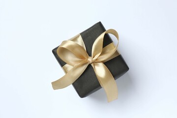 Beautiful gift box on white background
