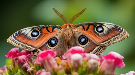 Majestic Butterfly on Vibrant Blooms
