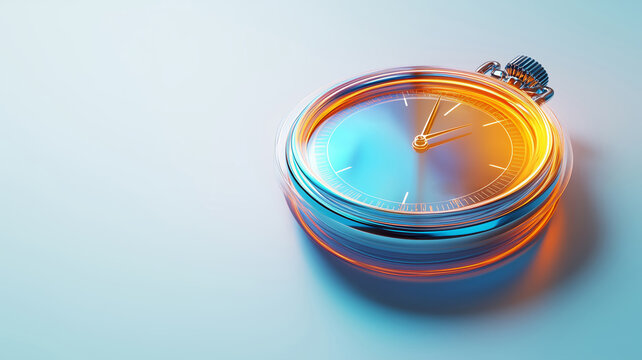 Stopwatch icon in motion representing the concept of time and speed