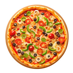 Isolated pizza with mushrooms and olives  vector illustration (1)