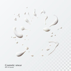 cosmetic smear vector background. Realistic 3d illustration of cosmetic product.  
