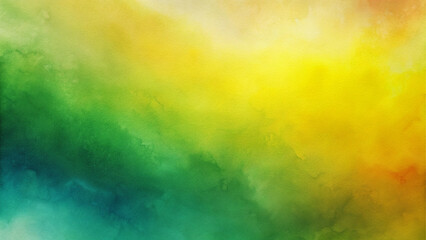 Obraz premium Vibrant watercolor gradient in yellow and green tones