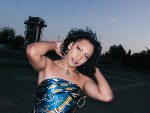 Trans Woman Striking a Pose for the Camera
