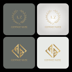 AZ luxury typography letter logo. AZ Creative style logo but still simple lettering and modern.