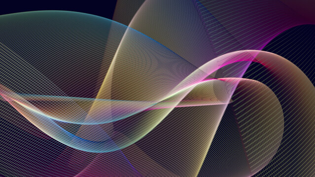 The lines are in a futuristic atmosphere.