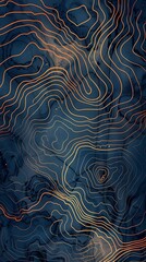 Mesmerizing Topographic Waves A Digital Landscape of Fluid Contours and Intersecting Lines