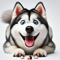 Funny Husky Siberia dog