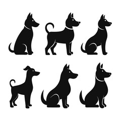 dog silhouette vector design art