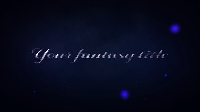 Fantasy Shiny Silver Title Intro with Particles