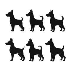 Dog silhouette vector design on a white background