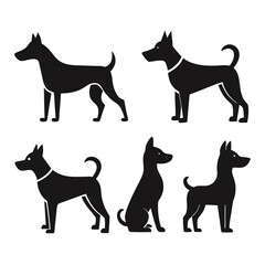 Dog silhouette vector design on a white background