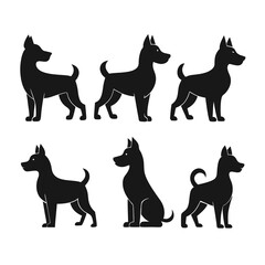 Dog silhouette vector design on a white background