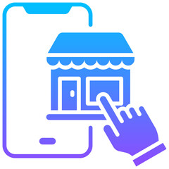 Mobile Shopping Icon
