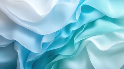 Obraz premium Elegant gradient background features smooth transitions from light blue to soft aqua, creating a soothing visual effect
