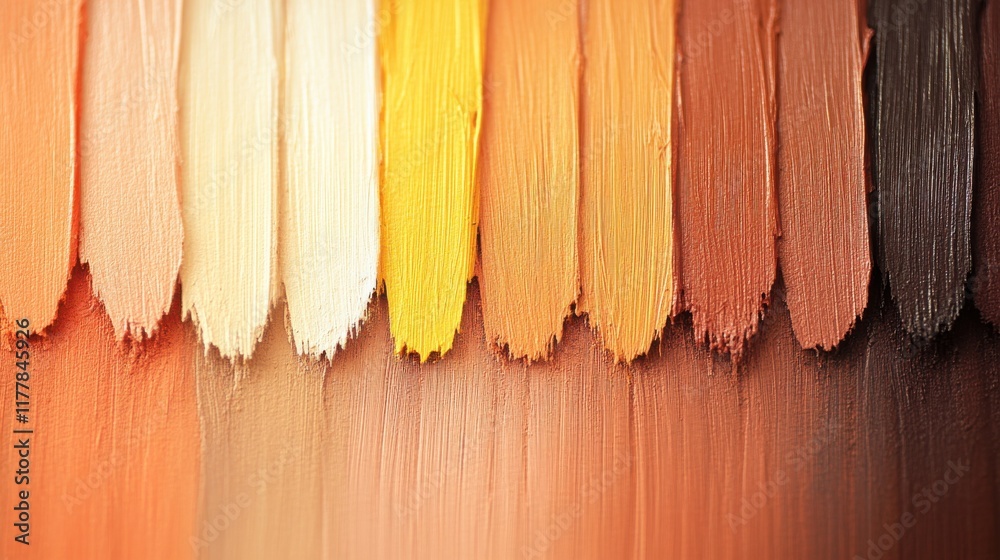 Aufkleber gradients of warm amber pencil strokes create an abstract design showcasing artistic textures and hu