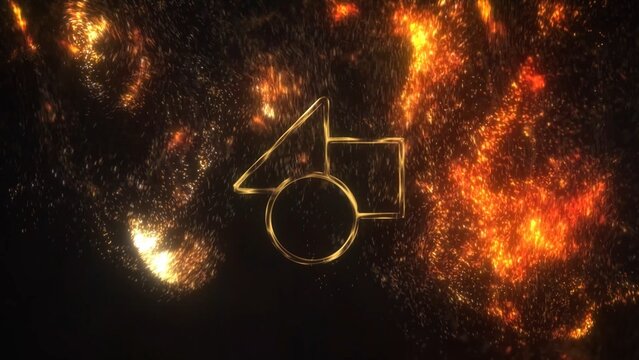 Fire Explosion Golden Text & Logo Reveal