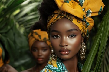 Group of beautiful young women from gabon