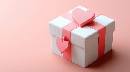 Obraz premium Heart-Shaped Gift Box Crafted from Paper for Special Occasions