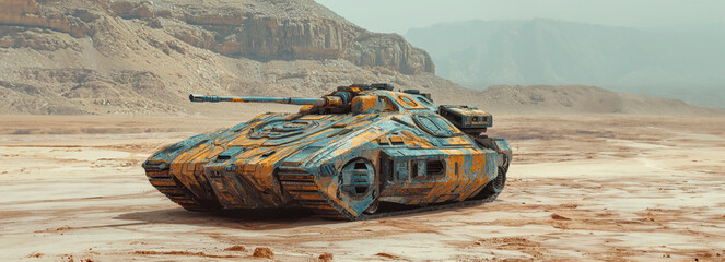 Mechanical Titan: Cutting-edge Tank Concept Art for Sci-Fi Enthusiasts