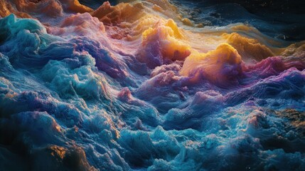 Stunning 3D New Year Design with Vibrant Colorful Waves