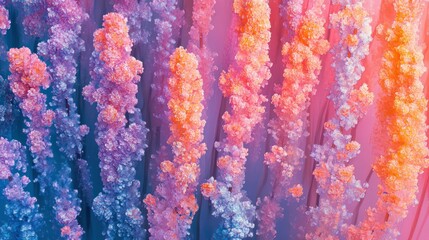 Aerial View of Colorful Tulip Fields from a Drone Perspective