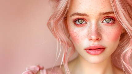 Beautiful natural girl smiling