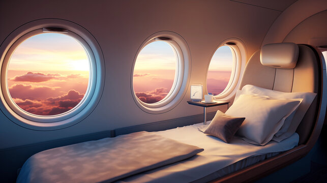 First Class Luxurious Airplane Travel Seats