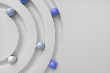 Minimalist 3D Spheres on Pathway Board