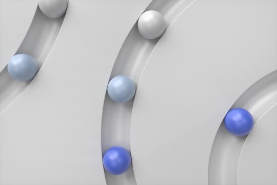 Minimalist 3D Spheres on Pathway Board