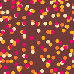 Seamless festive holiday pattern birthday party New Year Christmas with confetti vector illustration print wallpaper for fabric, pack, paper ets 