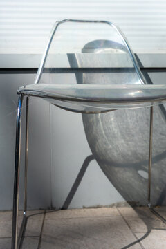 Transparent Chair with Reflection
