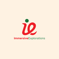 IE letter logo design for your business. stock illustration