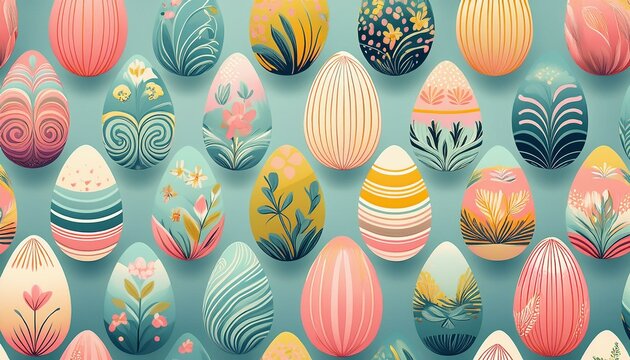 easter eggs pattern