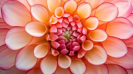 Close-up of a Pink and Peach Flower with Delicate Petals