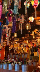 lanterns at night