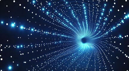 Fototapeta premium Glowing lines swirl in a mesmerizing pattern showcasing motion and tranquility