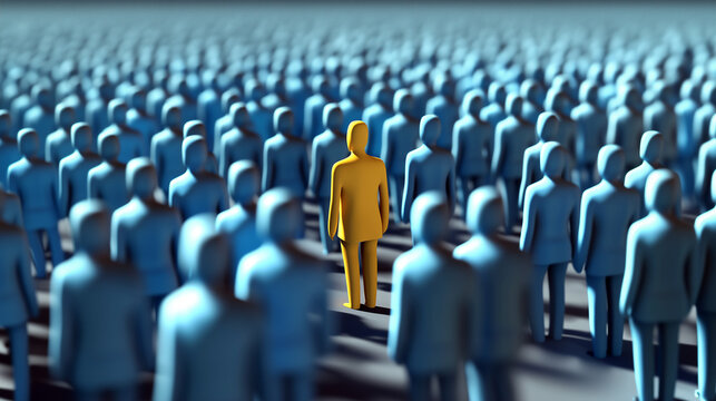 Different person in a equal crowd.