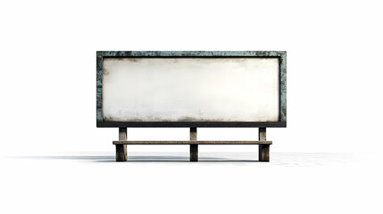 Obraz premium A blank billboard standing in an urban setting, with a clean, transparent background.