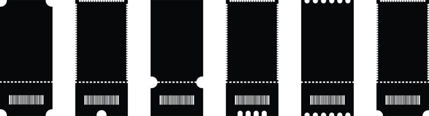 Raffle ticket icon. Vector for apps or website image isolated on transparent background. Ticket for event or program access icon in flat set. Tickets or Coupons, credit card, chip card symbol.