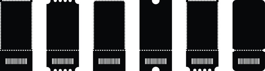 Raffle ticket icon. Vector for apps or website image isolated on transparent background. Ticket for event or program access icon in flat set. Tickets or Coupons, credit card, chip card symbol.