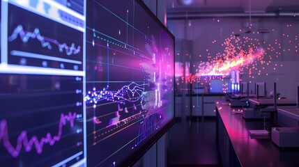 A laser beam scanning through various 3D models, with an AI system analyzing the data to detect anomalies and enhance machine learning applications.


