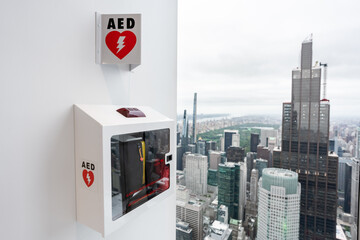 Automated external defibrillator (aed) device