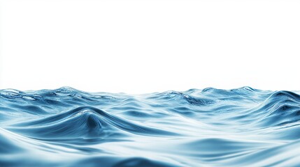 blue water with shimmers like a wave on a white background