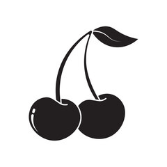 cherry fruit flat icon vector